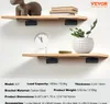 Two wooden shelves mounted on a white wall with decorative items. Anteprima dell’immagine prodotto