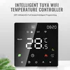 A smart thermostat displaying room temperature and time. Podgląd zdjęcia produktu