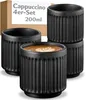 Cosumy Espressotassen Set 4er Schwarz – Stapelbare Espresso Produktbild-Vorschau 1