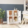 vidaXL Sideboards 2 Stk. Weiß 30x30x70 cm Holzwerkstoff Produktbild-Vorschau 3