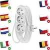 Steckdosenleiste 3 m / 3 Steckdosen / weiß / PVC / 1,5 mm2 Produktbild-Vorschau