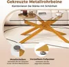 COSTWAY Stolik kawowy ze szkła hartowanego, prostokątny Podgląd zdjęcia produktu 6