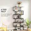 HOMCOM Bibliothèque étagère Zig zag Design Contemporain 80L Voir les images du produit 3