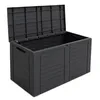 Kunststoff Kissenbox anthrazit in Holz Optik - 75 x 53 cm - Produktbild-Vorschau 6