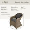 Fauteuil en rotin avec structure en aluminium, coussin Voir les images du produit 6