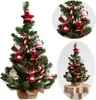 LS-LebenStil Deko Weihnachtsbaum 60cm Grün Rot geschmückt Produktbild-Vorschau 1