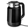 A black electric kettle with a silver top and handle, shown on a white background. Podgląd zdjęcia produktu