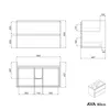 Unterschrank AVA 80 cm mit Mineralguss Waschbecken CREAM - Produktbild-Vorschau 6