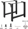 Set di 2 gambe per tavolo in acciaio Wiltec 80x72cm in tubo Anteprima dell’immagine prodotto 9