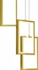 Lampadario A Sospensione Toolight Lhj088-3Cp Gold Anteprima dell’immagine prodotto 3