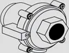A line drawing illustration of a pneumatic cartridge valve. Produktbild-Vorschau