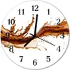 Glasuhr Wanduhr Küchenuhr Echt-Glas 30fi cm Wasser orange Produktbild-Vorschau 1