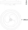 Stropní ventilátor Globo Lighting kovový bílý matný, LED Náhled obrázku produktu 9