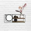 Wandregal mit Spiegel schwarz Metall 50 cm x 10 cm x 20 cm Produktbild-Vorschau 12