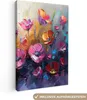 MuchoWow® - Leinwandbilder - Blumen - Lila - Farbenfroh - Produktbild-Vorschau 1