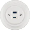 Unterputz Porzellan Retro USB-A I USB-C Steckdose 2-fach I Produktbild-Vorschau 2