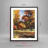 Gerahmtes Poster - Schwarzer Rahmen - Park Herbst Wasser - Produktbild-Vorschau 5