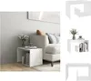 vidaXL Odkládací stolek bílý 59x36x38 cm materiál na bázi Náhled obrázku produktu 1