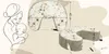 A marketing image showing a nursing pillow with dimensions and an illustration of a mother holding a baby. Podgląd zdjęcia produktu