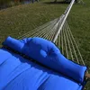 Stabhängematte  hellblau/dunkelblau - gesteppt Olefin Produktbild-Vorschau 3