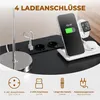 Zestaw 2 stolików nocnych Yaheetech, 2 gniazda AC, 2 porty Podgląd zdjęcia produktu 5