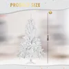 A white artificial Christmas tree is shown with a size indicator. Produktbild-Vorschau