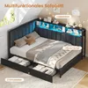 AODEMOKO Polsterbett Schlafsofa, Jugendbett mit Produktbild-Vorschau 5