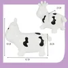 Two inflatable cow toys are shown with dimensions indicated by measurement lines and text. Anteprima dell’immagine prodotto