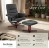 Fauteuil relax avec pied en croix - noir/marron Voir les images du produit 2