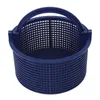 A blue plastic skimmer basket with a handle, shown from a slightly elevated angle against a white background. Produktbild-Vorschau