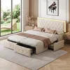 Lit tapissier INONEFT 160x200 cm avec 4 tiroirs et Voir les images du produit 6