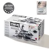 A product box for a STONELINE® FUTURE cookware set, featuring images of the pots and pans included in the set, along with various award badges and descriptive text. Anteprima dell’immagine prodotto