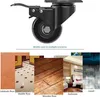 A collage showing a heavy-duty caster wheel and various floor types where it can be used. Voir les images du produit