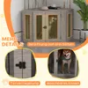 PawHut Hundekäfig Eckige Hundehütte Hundebox mit Kissen, Produktbild-Vorschau 6