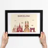 Bild 30x20 MDF-Rahmen, Wandkunst Inschrift Barcelona Produktbild-Vorschau 3