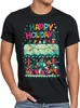 style3 Happy Holidays Sweater Herren T-Shirt 16bit xmas Produktbild-Vorschau 1