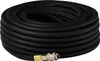 A coiled black pneumatic hose with a metal and brass connector at the end, presented on a white background. Produktbild-Vorschau