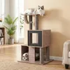 COSTWAY Arbre à chat en bois, 93 cm, arbre à chat avec Voir les images du produit 9