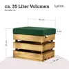 Lycce Sitzhocker mit Stauraum, 2 in 1 Holzkiste geflammt Produktbild-Vorschau 3