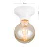 Plafonnier Douille de lampe Céramique, porcelaine, blanc Voir les images du produit 2
