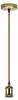 Lampa wisząca, oprawka E27 z kablem, 150 cm mosiężny Podgląd zdjęcia produktu 1