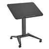 A black mobile laptop desk with wheels against a white background. Náhled obrázku produktu