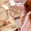 Damen Minimalistische Uhr Ultra Dünnes Lederband Beiläufige Produktbild-Vorschau 2