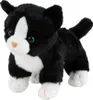 Kuscheltier Katze schwarz-weiß 14 cm Stoffkatze Produktbild-Vorschau 1