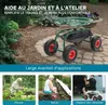 Siège de jardin sur larges roues Charge 150kg max. Chariot Voir les images du produit 8