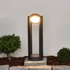 Lucande LED-Sockelleuchte Dylen, grau, Metall, 50cm, IP65 Produktbild-Vorschau 4