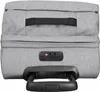 A close-up view of the top and front of a gray suitcase. Anteprima dell’immagine prodotto
