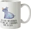 Mr. & Mrs. Panda Plastikbecher Einhorn Nashorn - Weiß - Produktbild-Vorschau 1