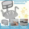 Kinderschreibtischstuhl, höhenverstellbar 41-52 cm, Grau Produktbild-Vorschau 3