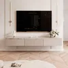 IDOHOME-TV-Lowboard SELIA 200 cm mit goldener Zierleiste Produktbild-Vorschau 4